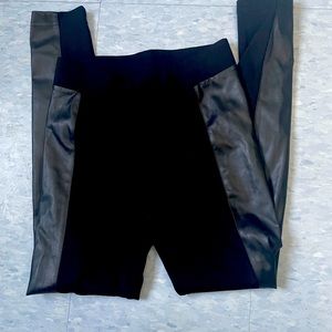Leather side panel Cabi leggings